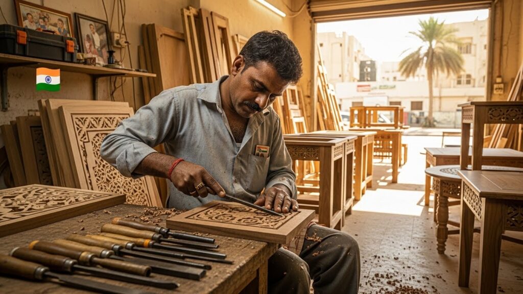 نجار خشب هندي داخل الكويت